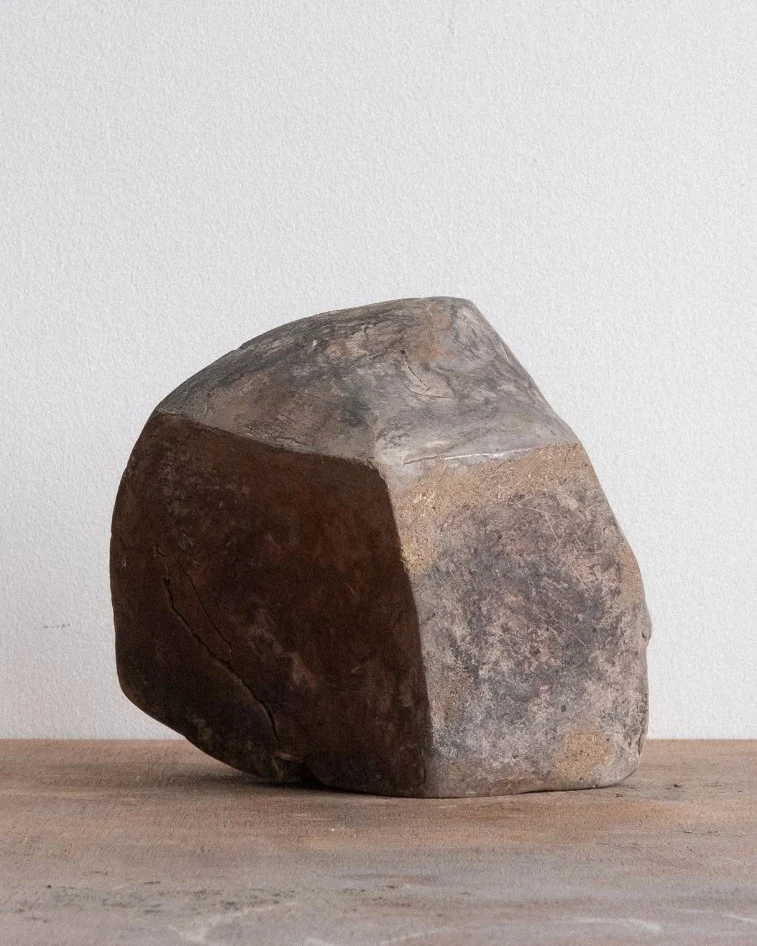 Heart of Matter by Arran Gregory, seen from another side, showing its flat cut faces